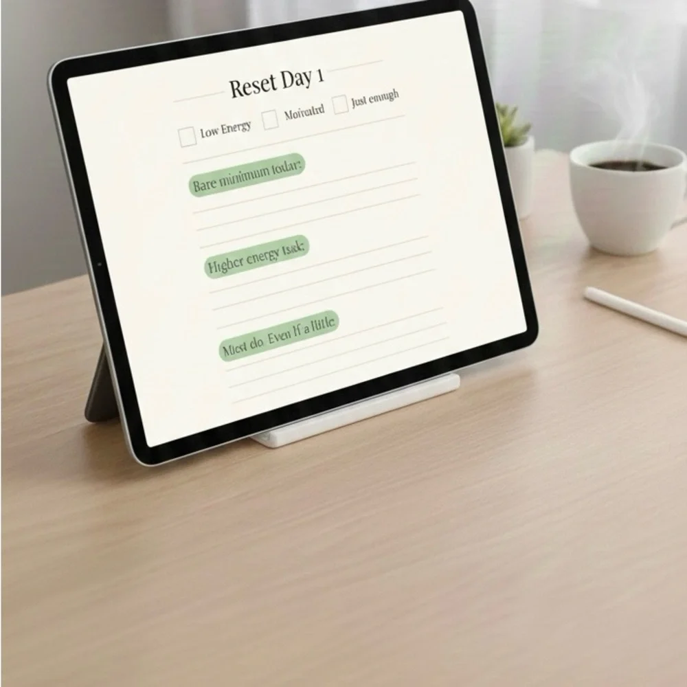 7 day Digital reset planner